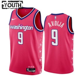 Washington Wizards Deni Avdija 9 2022-23 City Edition Vaaleanpunainen Kirsikankukka Lasten Pelipaidat Swingman